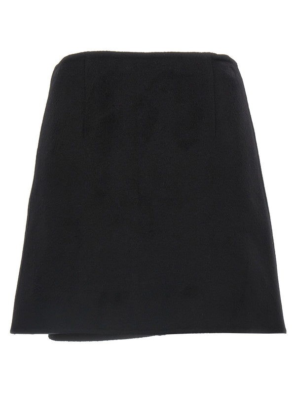 Women’s Ermanno Scervino Black Virgin Wool Long Skirt