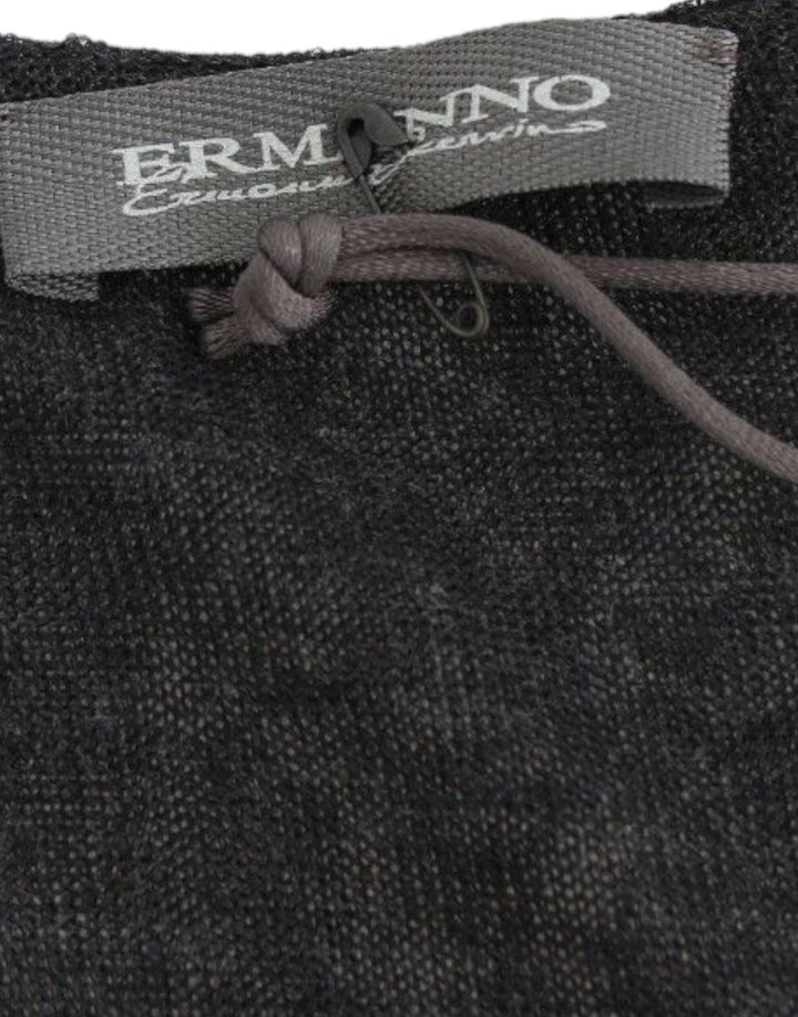 Women’s Ermanno Scervino Black Wool Blend Stretch Long Sleeve Sweater