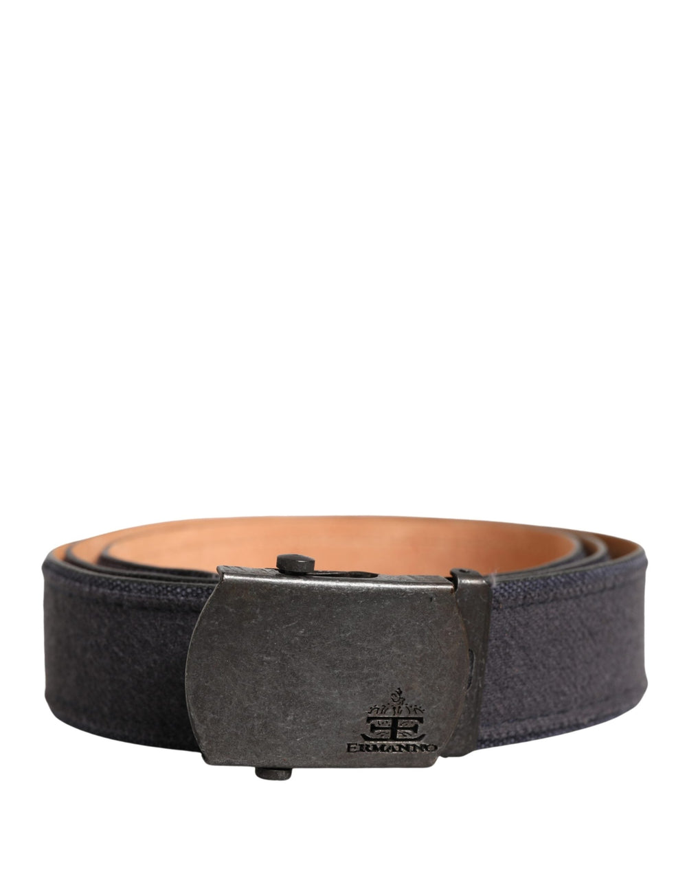Women’s Ermanno Scervino Black Wool Cotton Logo Metal Buckle Belt