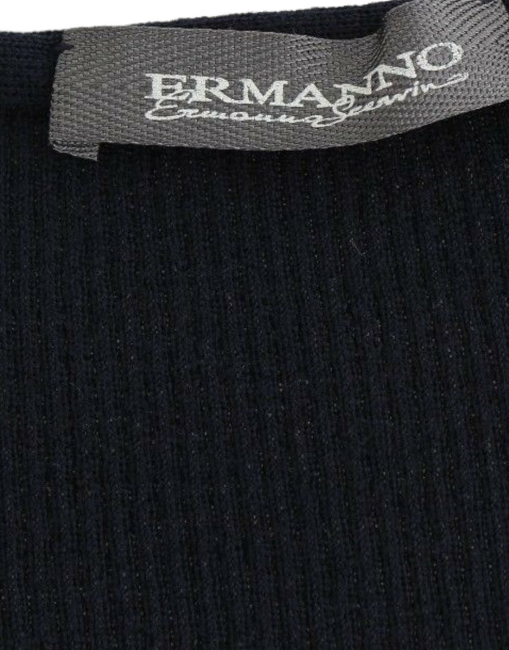 Women’s Ermanno Scervino Blue Knitted Wool Stretch Sweater Top