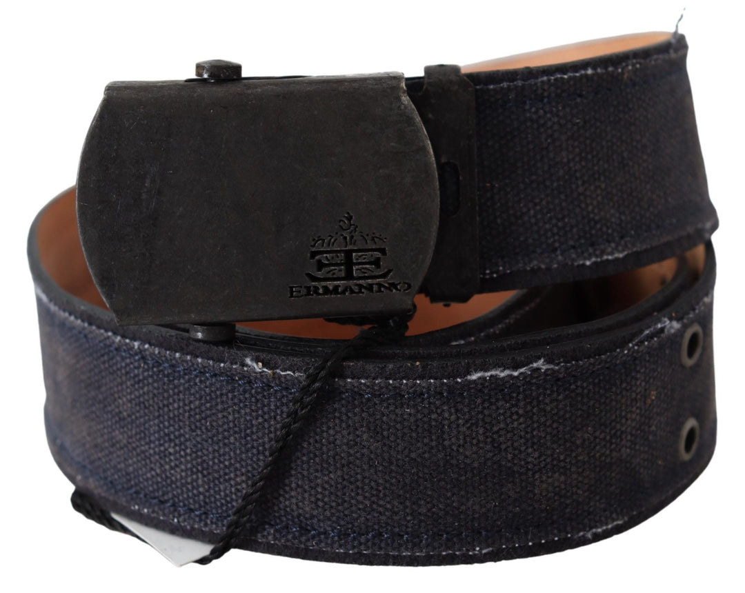 Women’s Ermanno Scervino Blue Leather Ratchet Buckle Belt