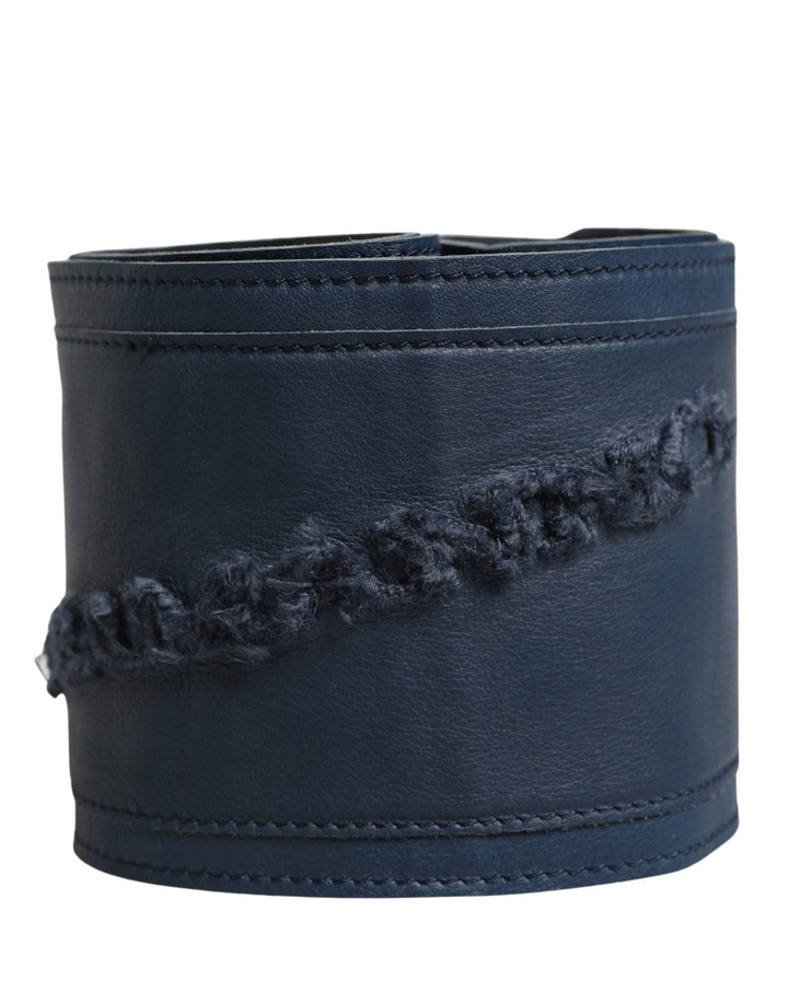 Women’s Ermanno Scervino Blue Leather Wide Waist Women Cintura Belt