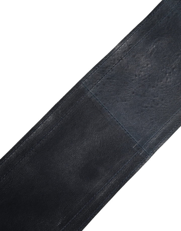 Women’s Ermanno Scervino Blue Leather Wide Waist Women Cintura Belt