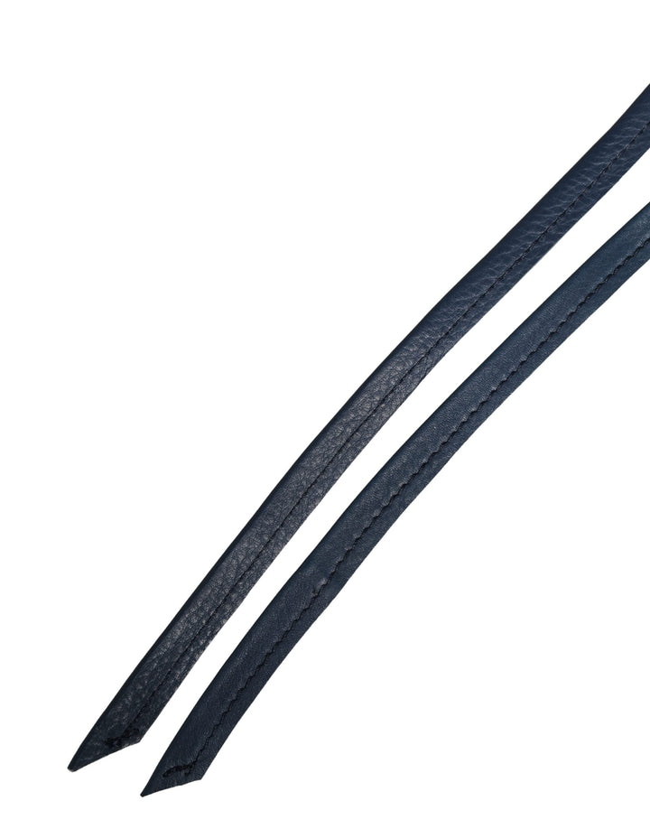 Women’s Ermanno Scervino Blue Leather Wide Waist Women Cintura Belt
