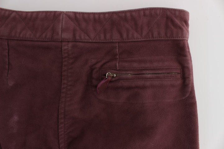 Women’s Ermanno Scervino Bordeaux Cotton Cropped Cargo Pants
