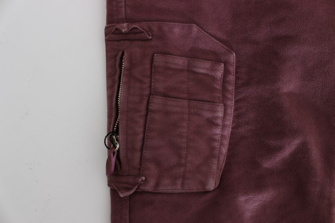 Women’s Ermanno Scervino Bordeaux Cotton Cropped Cargo Pants