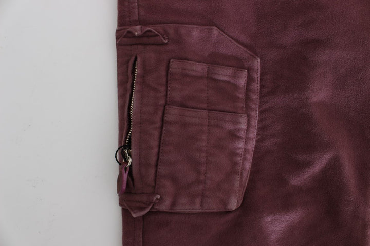 Women’s Ermanno Scervino Bordeaux Cotton Cropped Cargo Pants