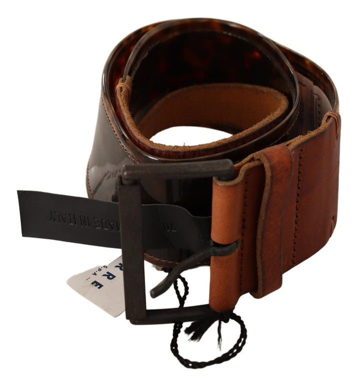 Women’s Ermanno Scervino Dark Brown Leather Buckle Waist Belt