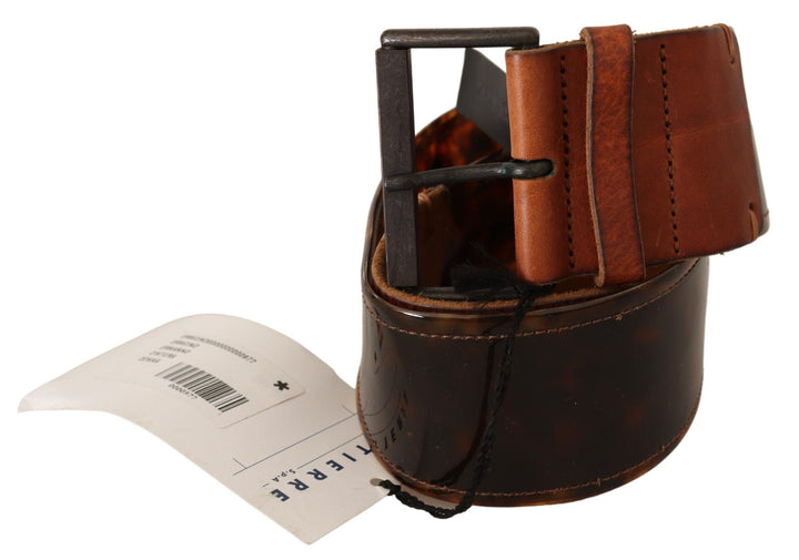 Women’s Ermanno Scervino Dark Brown Leather Buckle Waist Belt
