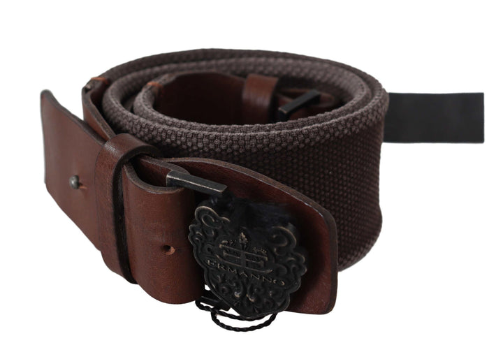 Women’s Ermanno Scervino Dark Brown Leather Wide Buckle Waist Belt