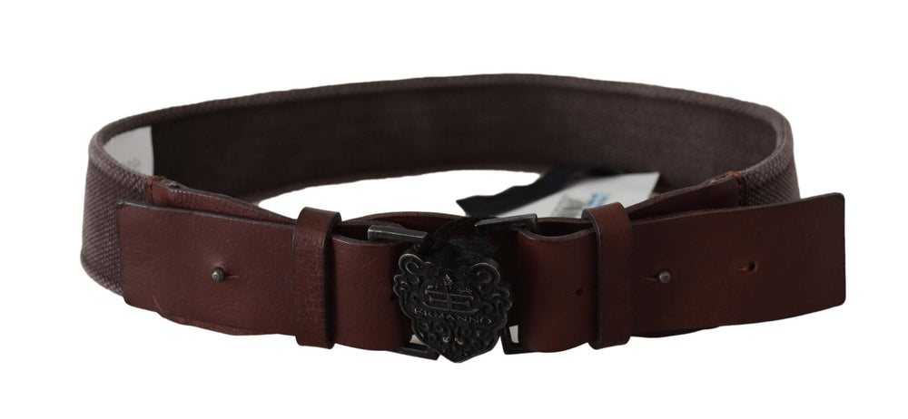 Women’s Ermanno Scervino Dark Brown Leather Wide Buckle Waist Belt
