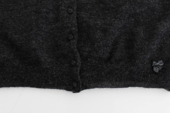 Women’s Ermanno Scervino Gray Knit Wool Cardigan Sweater