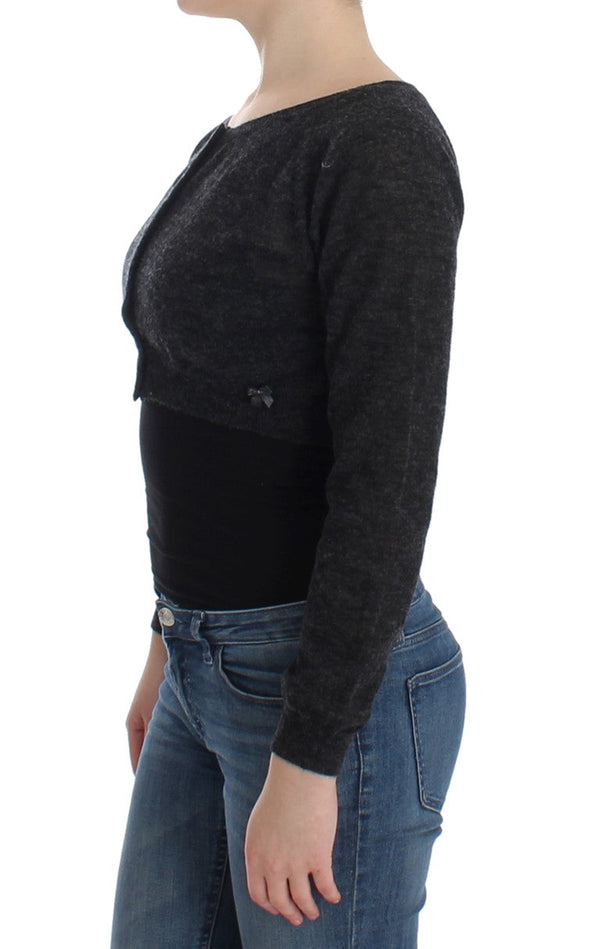 Women’s Ermanno Scervino Gray Knit Wool Cardigan Sweater