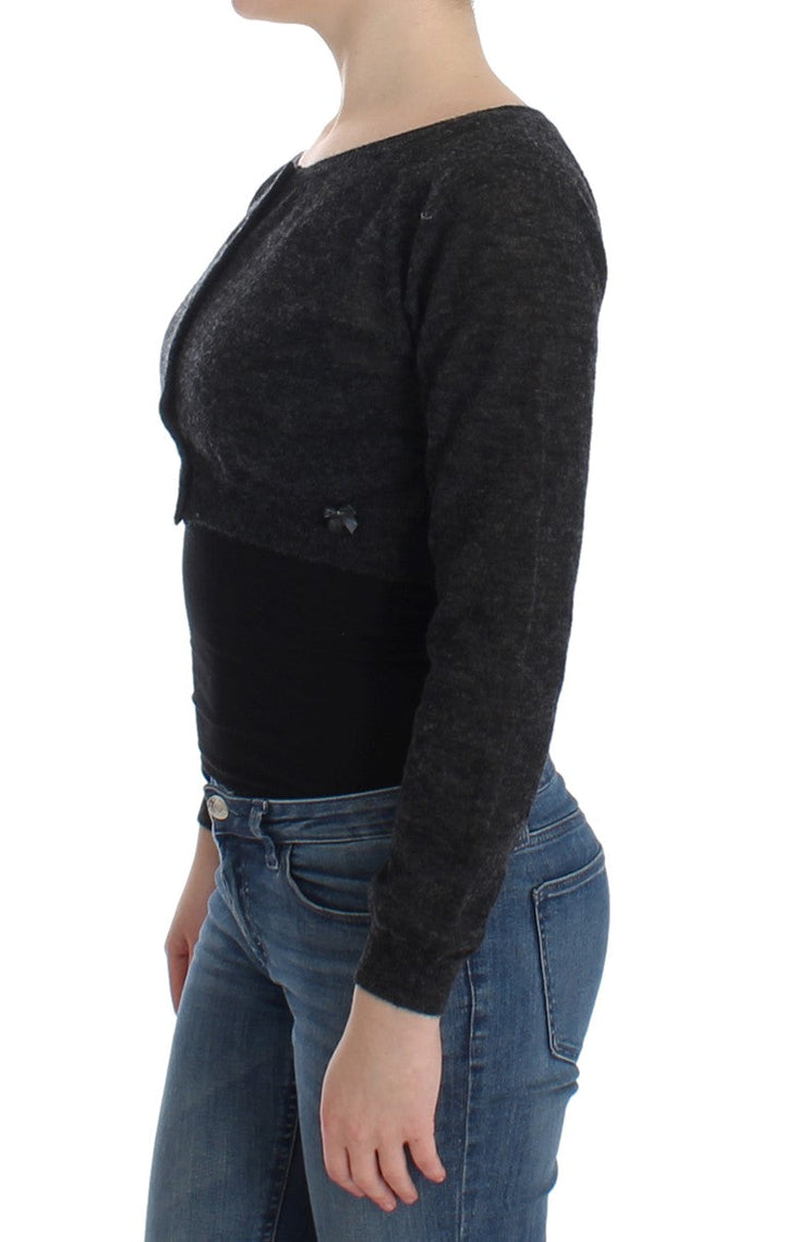 Women’s Ermanno Scervino Gray Knit Wool Cardigan Sweater