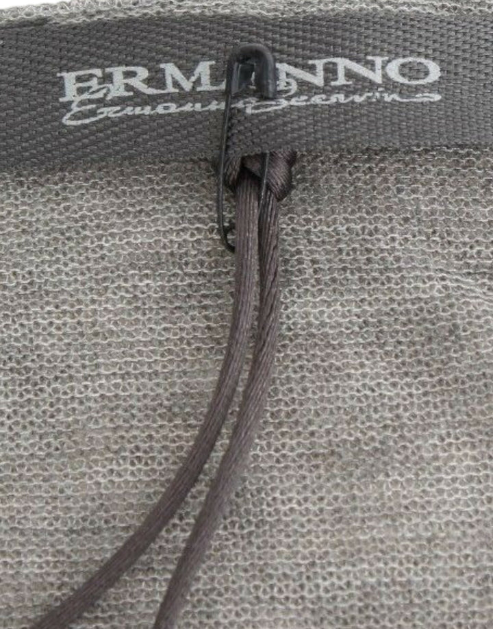 Women’s Ermanno Scervino Gray Wool Blend Stretch Long Sleeve Sweater