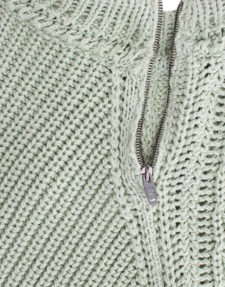 Women’s Ermanno Scervino Green Cropped Knit Sweater Knitted Jumper