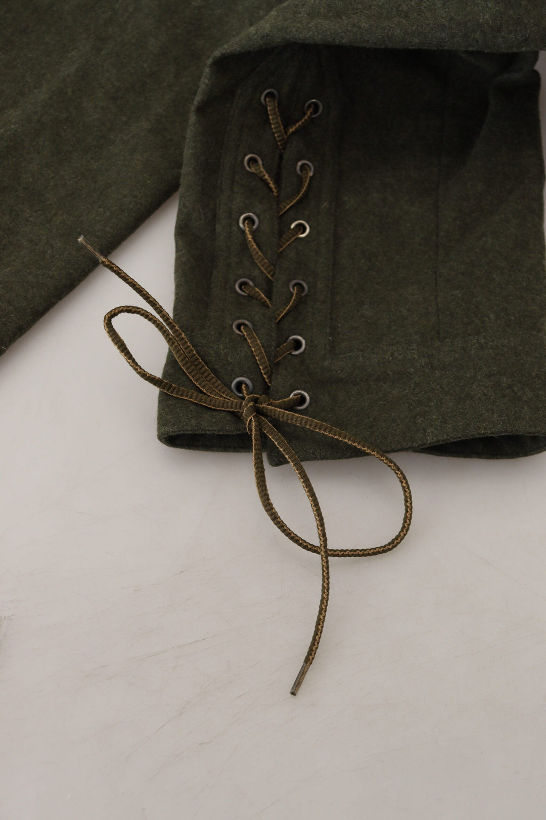 Women’s Ermanno Scervino Green Lace Up Leg Women Tapered Pants
