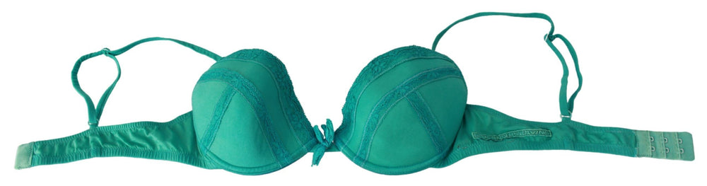 Women’s Ermanno Scervino Green Push Up Bra 100% Cotton Underwear
