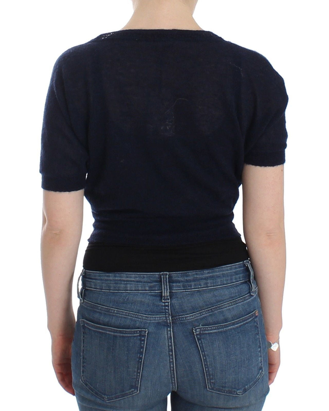 Women’s Ermanno Scervino Knit Blue Wool Sweater Cardigan