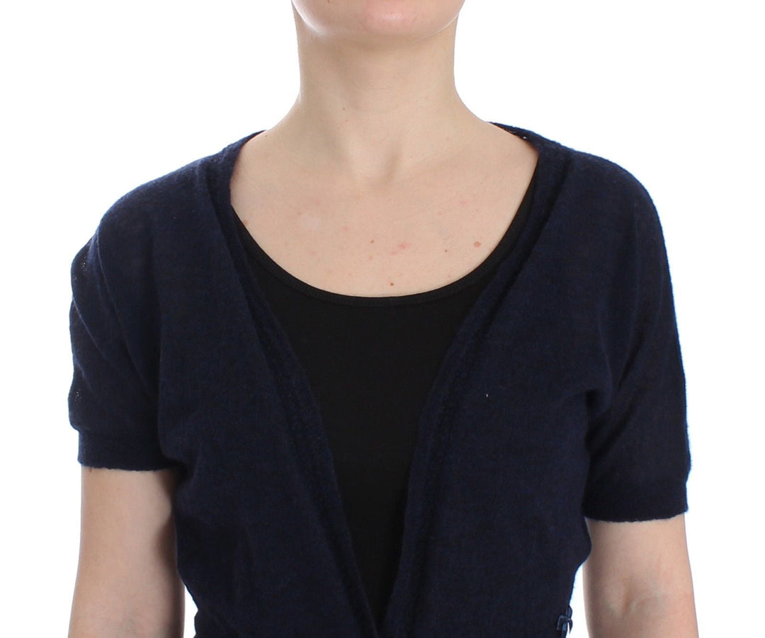 Women’s Ermanno Scervino Knit Blue Wool Sweater Cardigan
