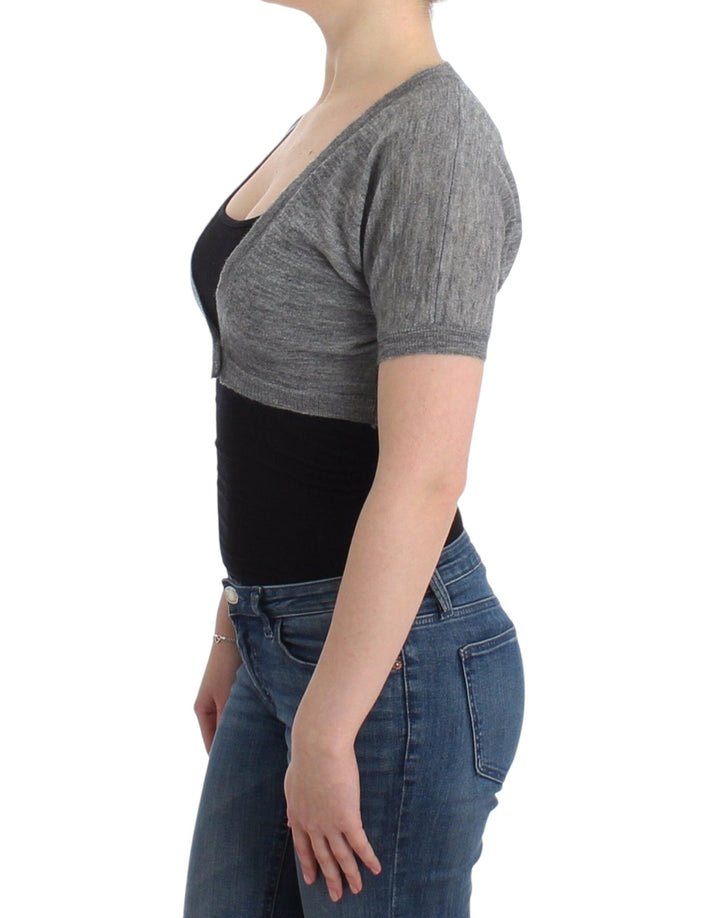 Women’s Ermanno Scervino Lingerie Knit Gray Bolero Sweater Cardigan