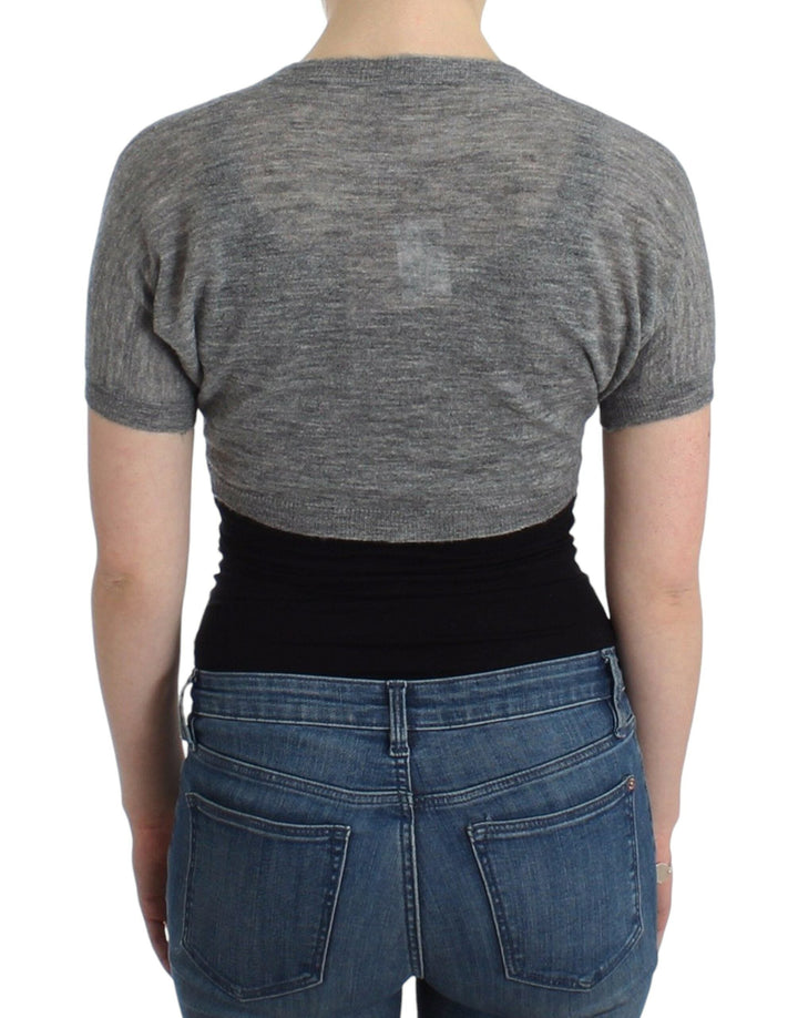 Women’s Ermanno Scervino Lingerie Knit Gray Bolero Sweater Cardigan