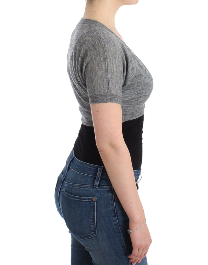 Women’s Ermanno Scervino Lingerie Knit Gray Bolero Sweater Cardigan