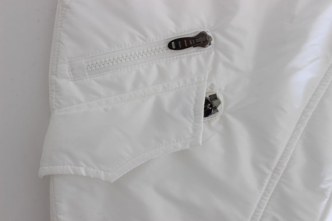 Women’s Ermanno Scervino White Nylon Padded Slim Fit Cargo Pants