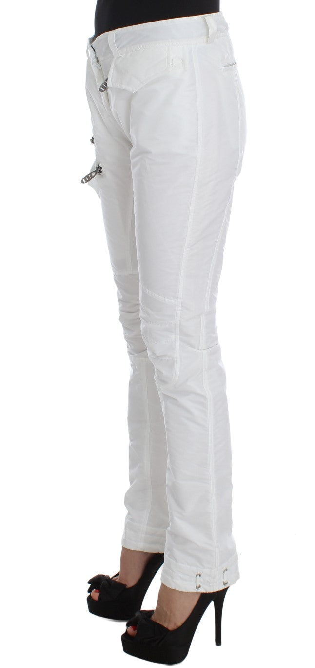 Women’s Ermanno Scervino White Nylon Padded Slim Fit Cargo Pants