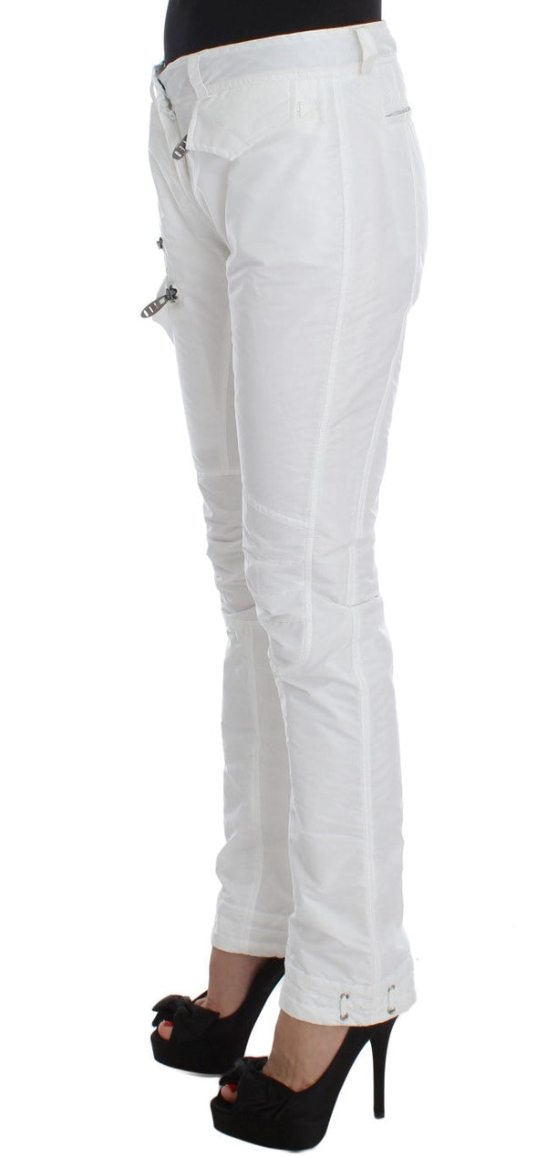 Women’s Ermanno Scervino White Nylon Padded Slim Fit Cargo Pants
