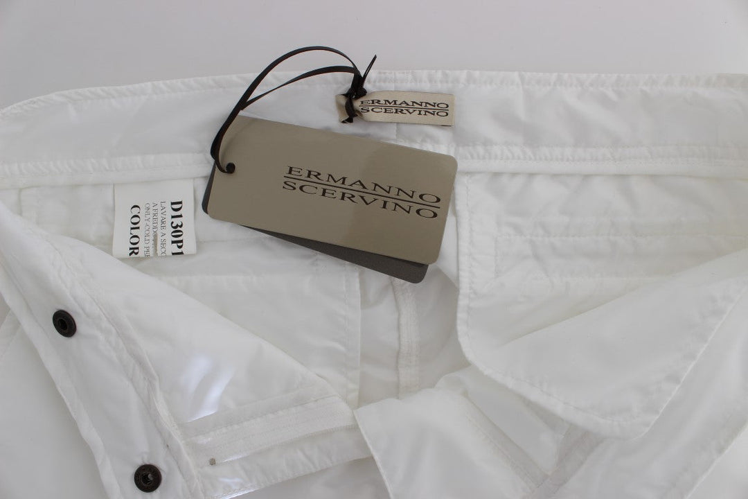 Women’s Ermanno Scervino White Nylon Padded Slim Fit Cargo Pants