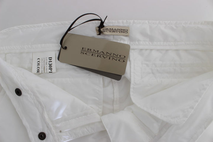 Women’s Ermanno Scervino White Nylon Padded Slim Fit Cargo Pants