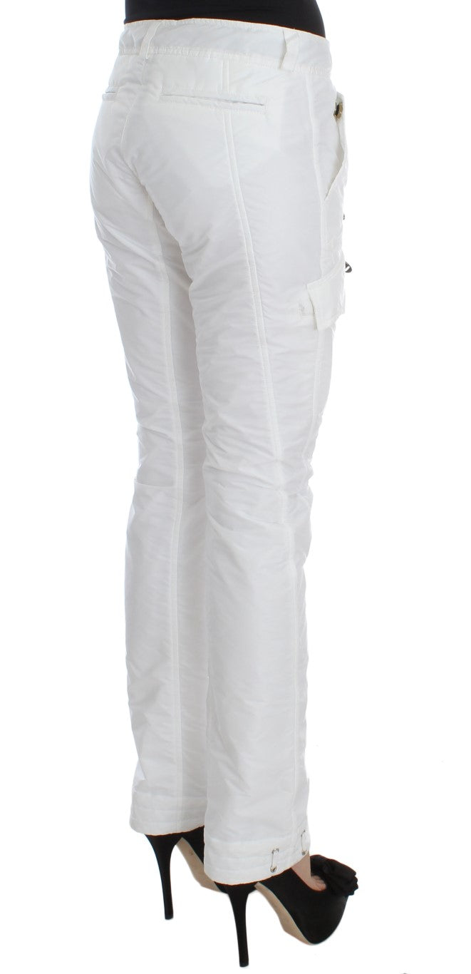 Women’s Ermanno Scervino White Nylon Padded Slim Fit Cargo Pants
