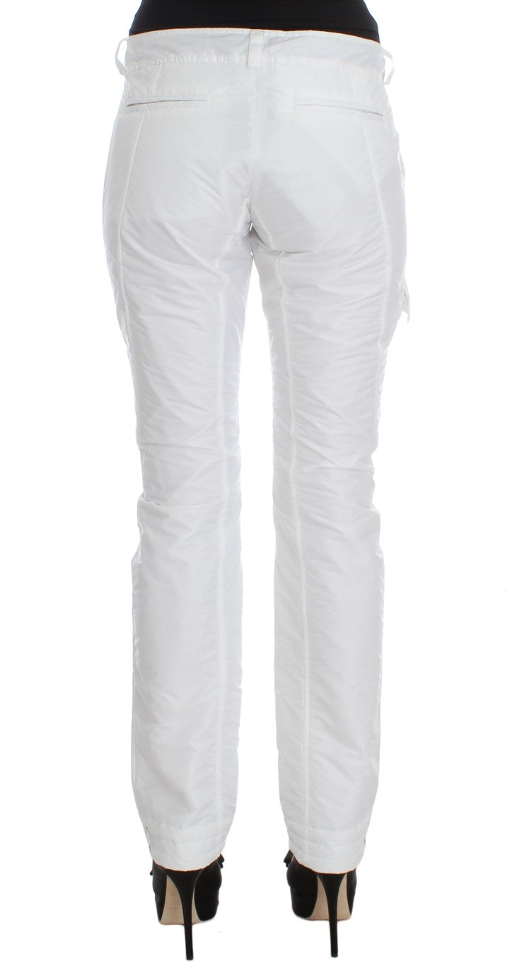 Women’s Ermanno Scervino White Nylon Padded Slim Fit Cargo Pants