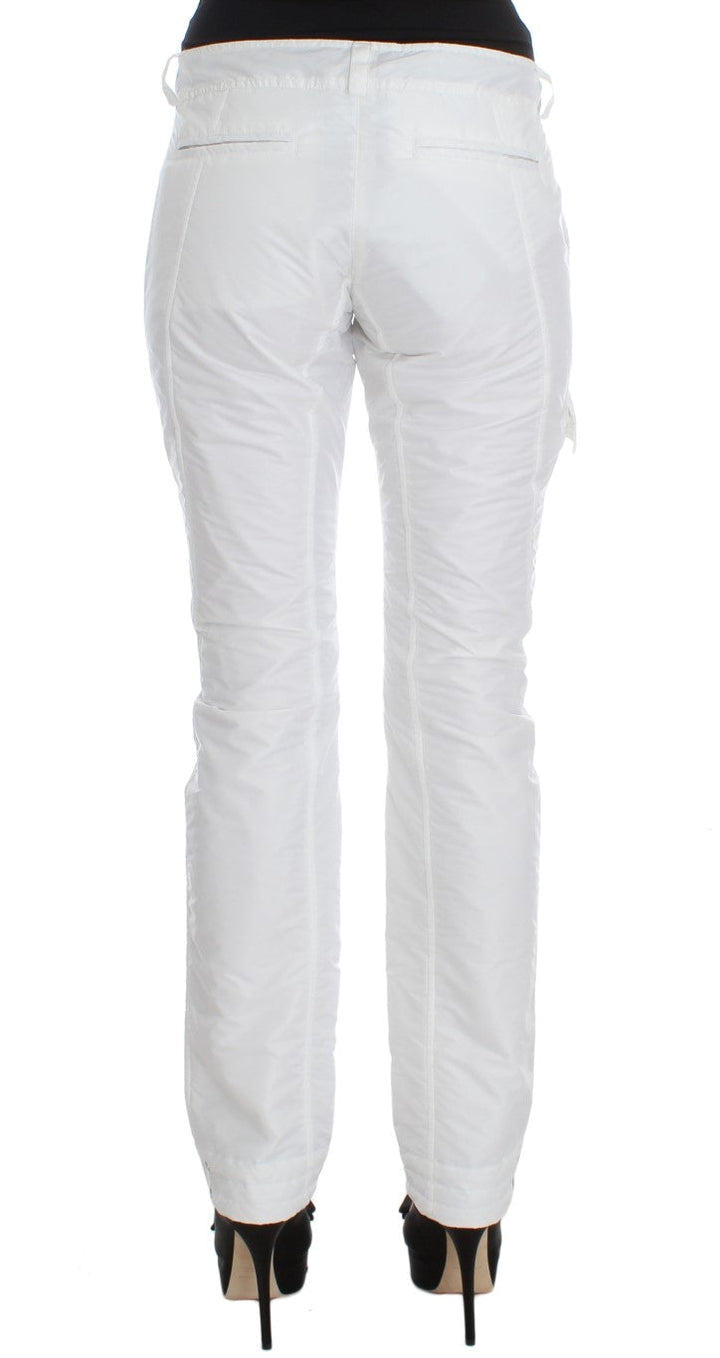 Women’s Ermanno Scervino White Nylon Padded Slim Fit Cargo Pants