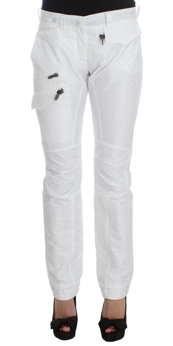 Women’s Ermanno Scervino White Nylon Padded Slim Fit Cargo Pants