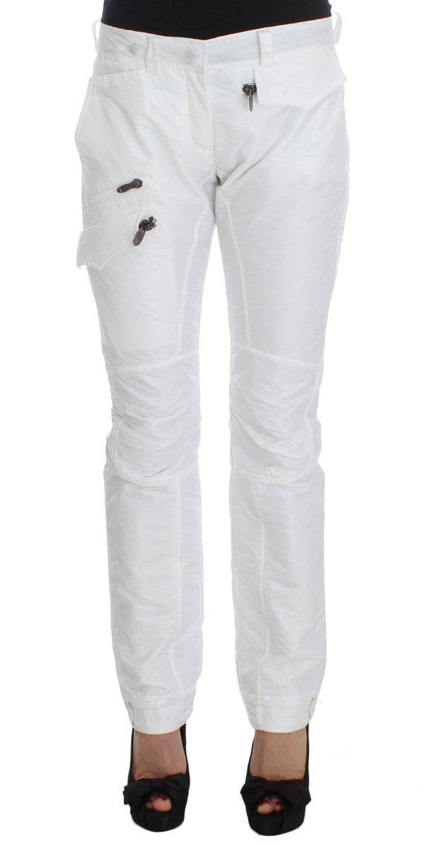 Women’s Ermanno Scervino White Nylon Padded Slim Fit Cargo Pants