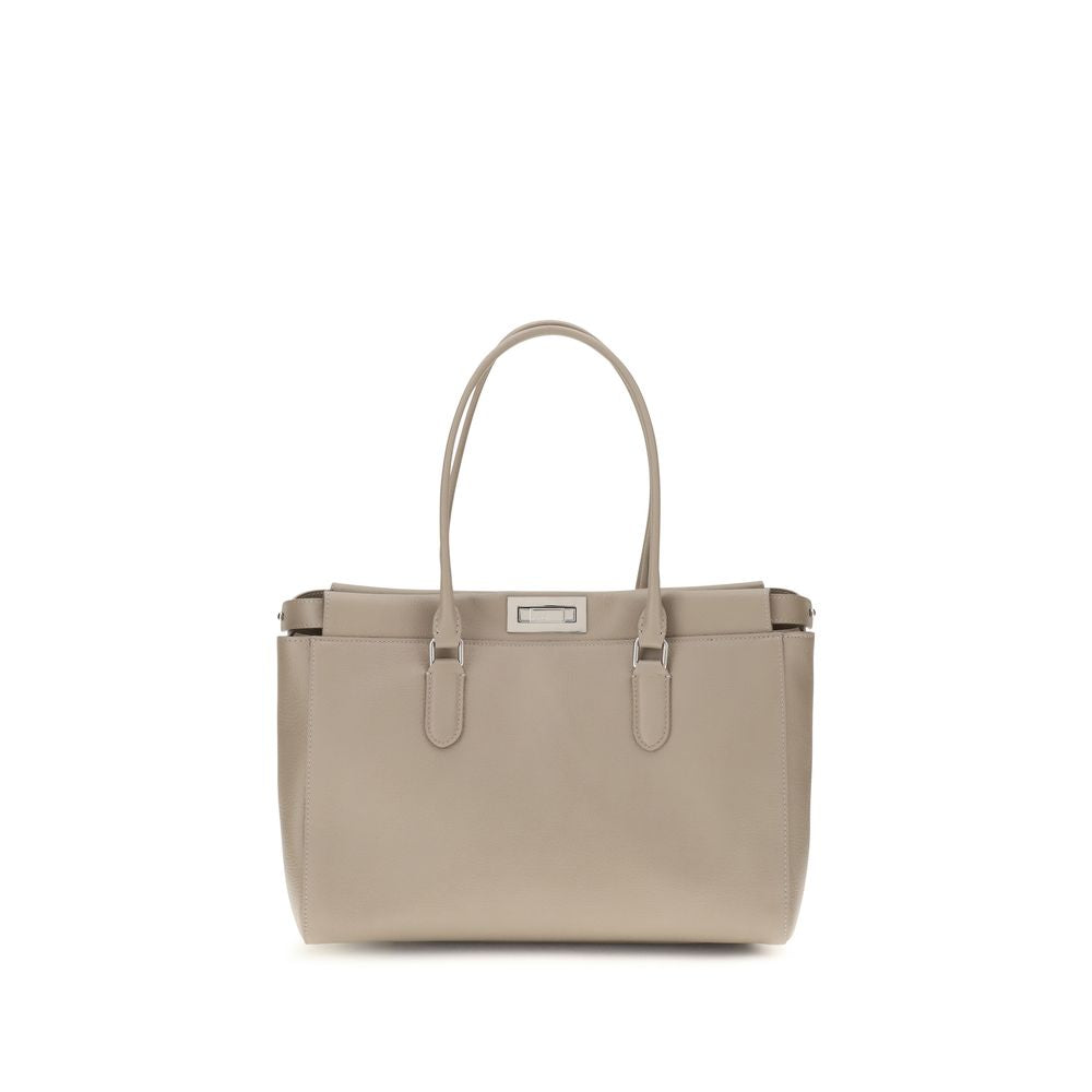 Women’s Fendi Beige Calf Leather Bos Taurus Shoulder Bag