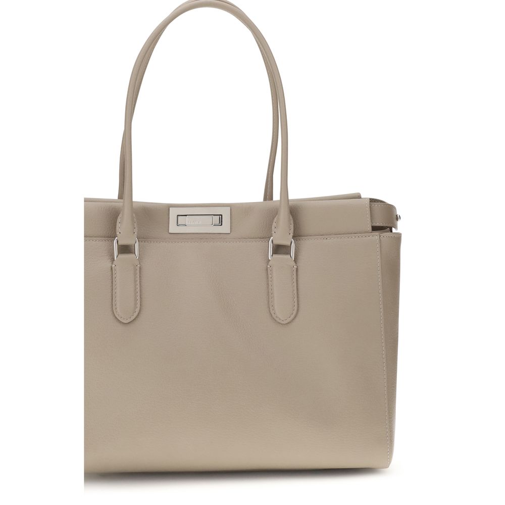 Women’s Fendi Beige Calf Leather Bos Taurus Shoulder Bag
