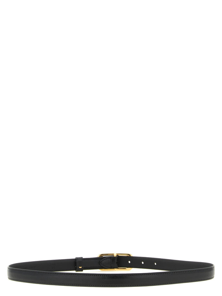 Women’s Fendi Black Calfskin Thin Belt
