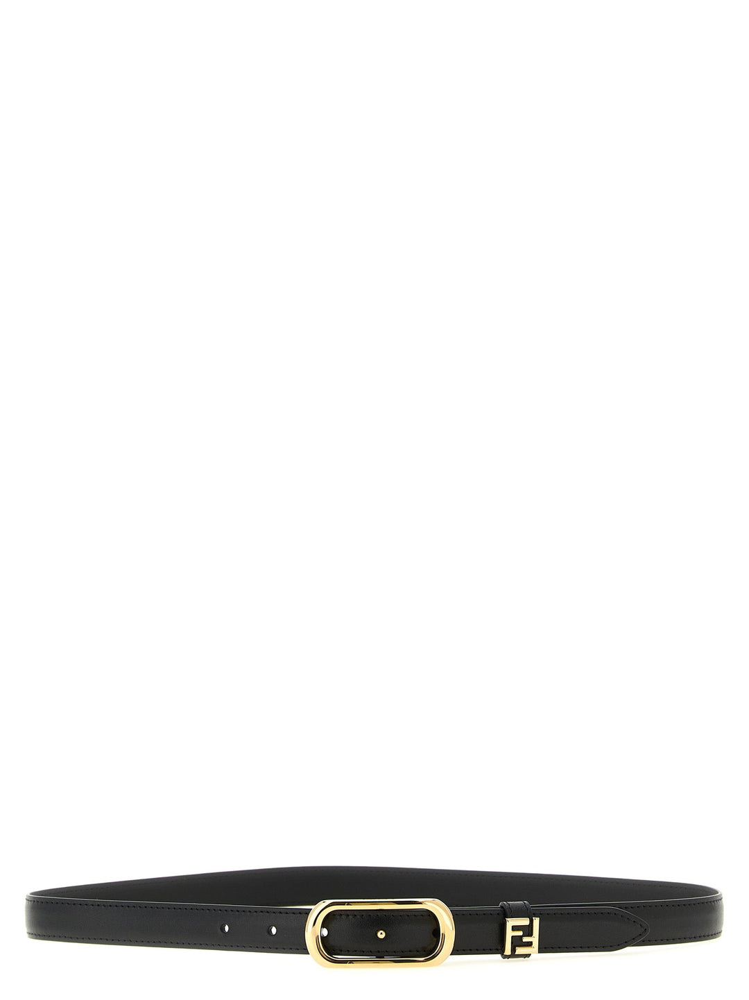 Women’s Fendi Black Calfskin Thin Belt