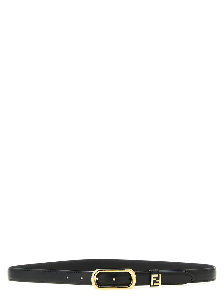 Women’s Fendi Black Calfskin Thin Belt