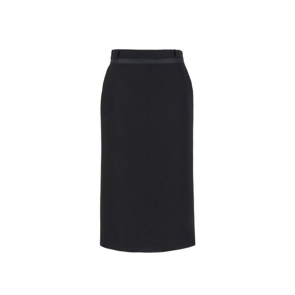 Women’s Fendi Black Virgin Wool Long Skirt
