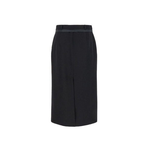 Women’s Fendi Black Virgin Wool Long Skirt