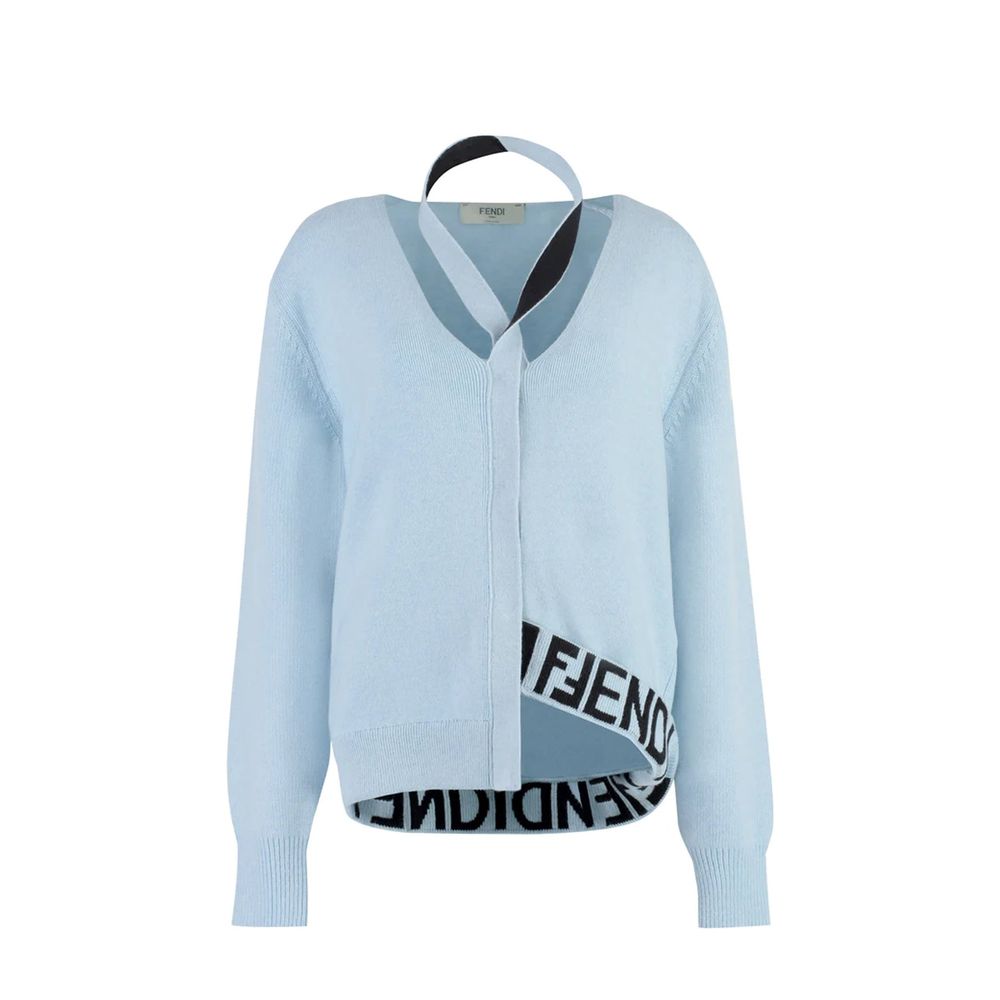 Women’s Fendi Blue Cashmere Cardigan
