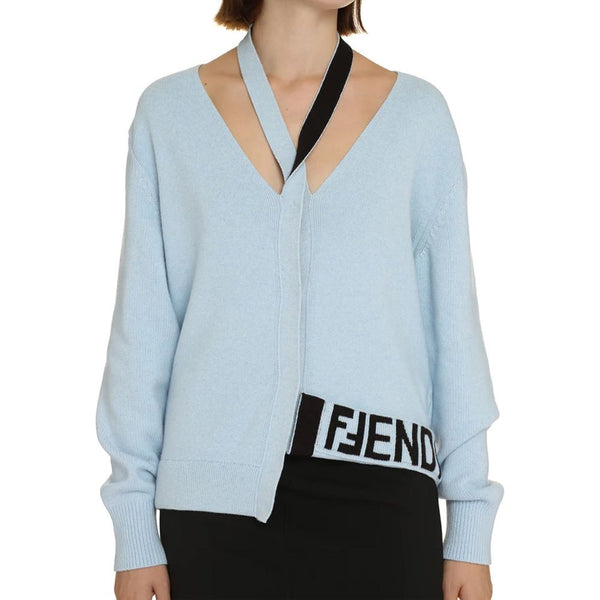 Women’s Fendi Blue Cashmere Cardigan