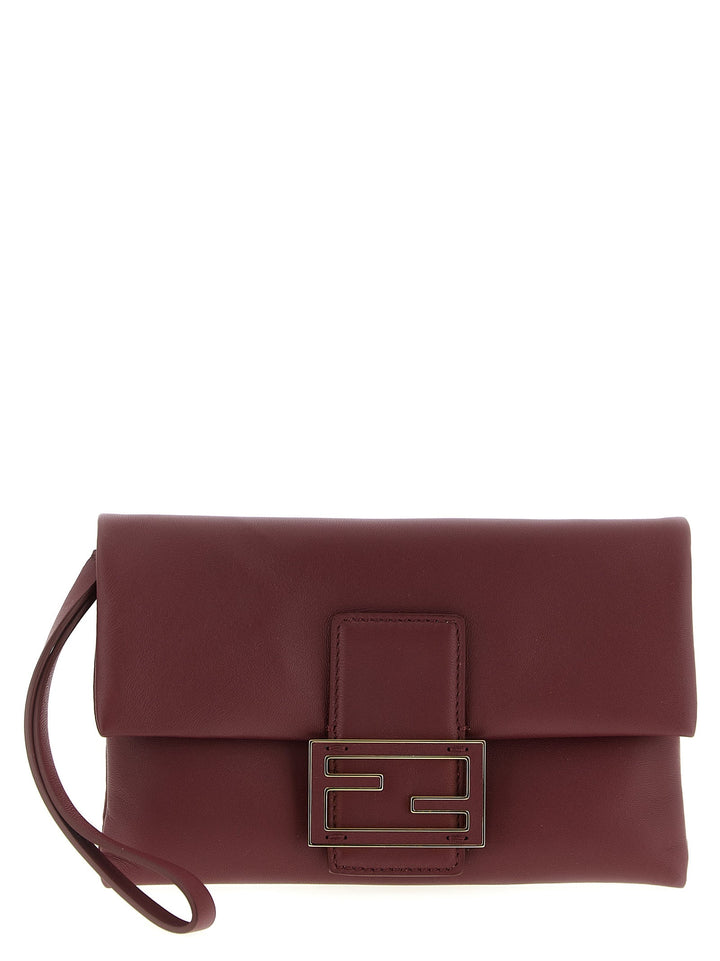 Women’s Fendi Bordeaux Lamb Leather Clutch Bag