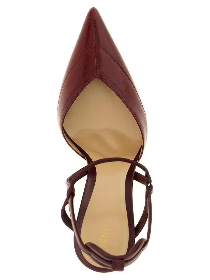 Women’s Fendi Bordeaux Lamb Leather Platform Pumps