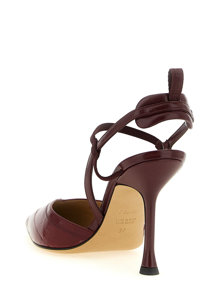 Women’s Fendi Bordeaux Lamb Leather Platform Pumps