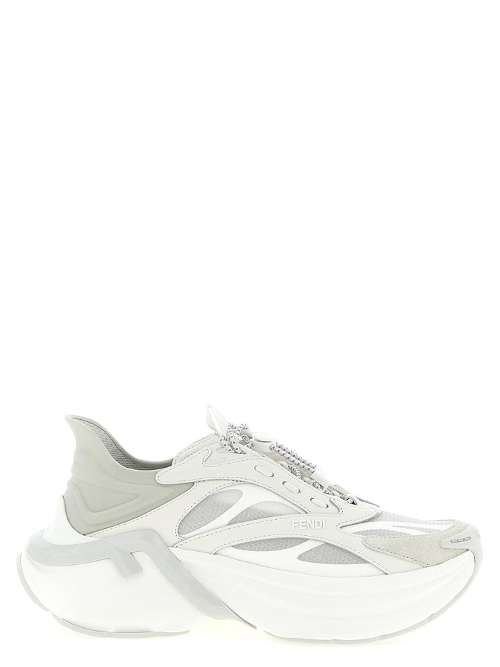 Women’s Fendi Gray Calfskin Athletic Sneakers